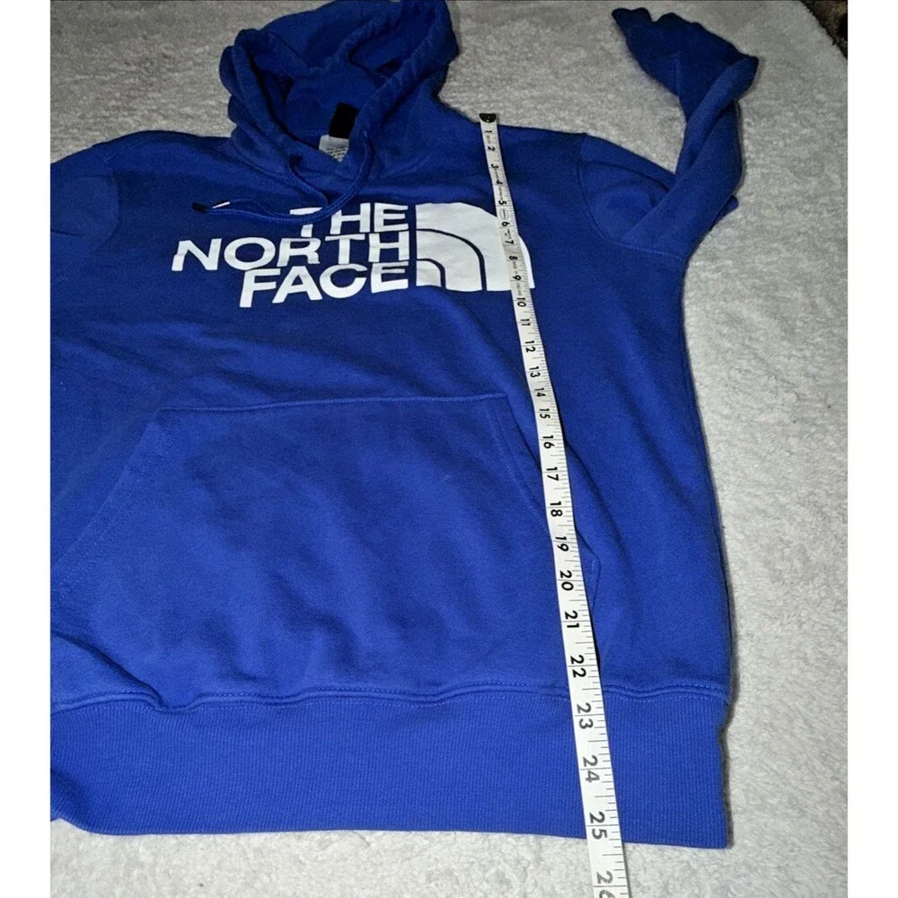 The North Face Mens Hoodie Size S Kangaroo Pockets Drawstrings Pullover Blue